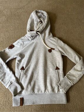Naketano Light Gray Hoodie size small